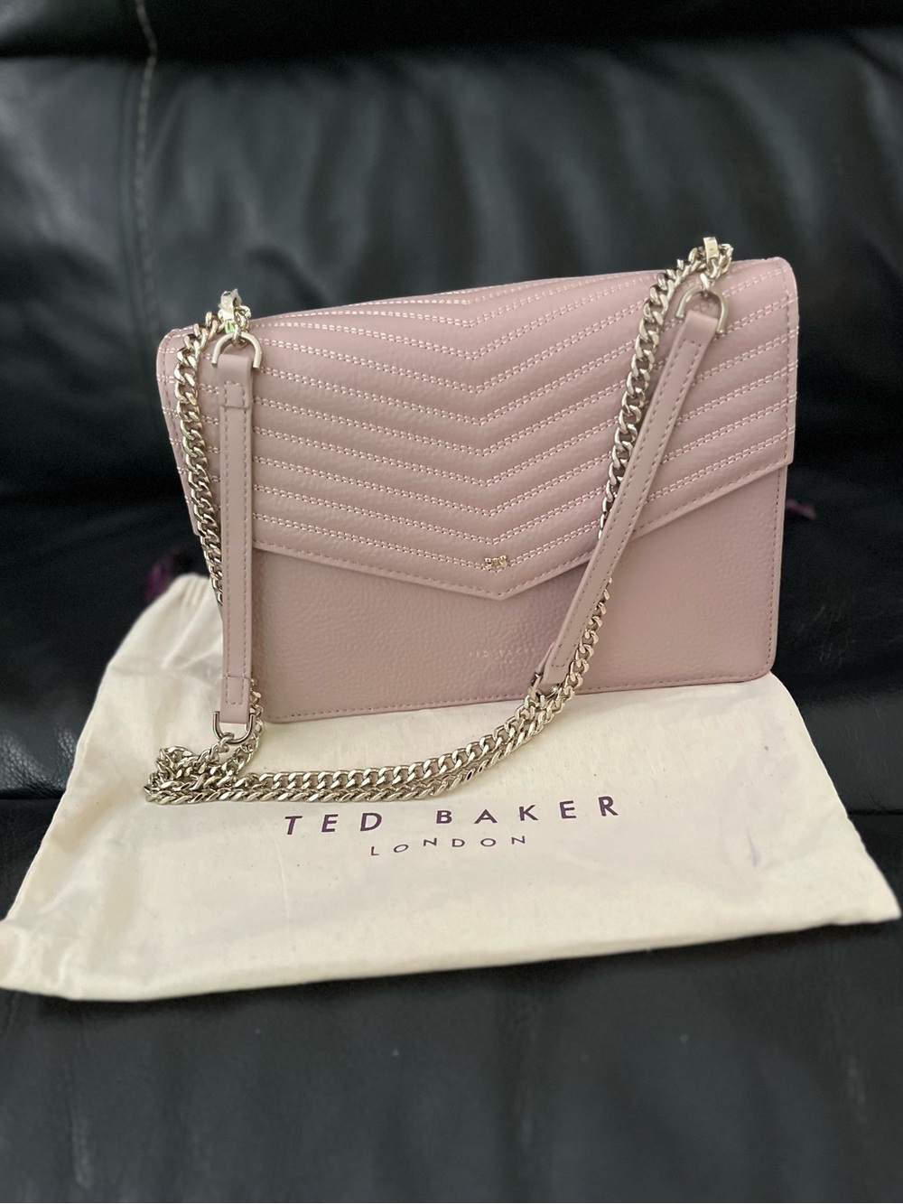 Ted Baker Blush Quilted Chain Crossbody Bag